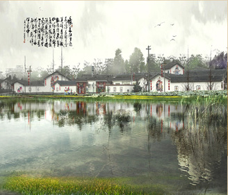 綿竹年畫村年畫博物館建筑設計效果圖