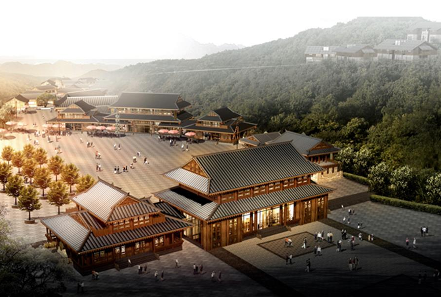 貴州西江苗寨游客中心建筑設計效果圖