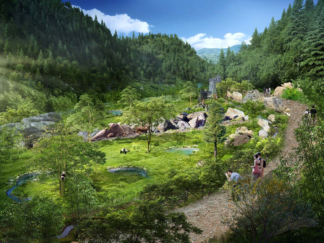 無干擾熊貓圈舍效果圖1