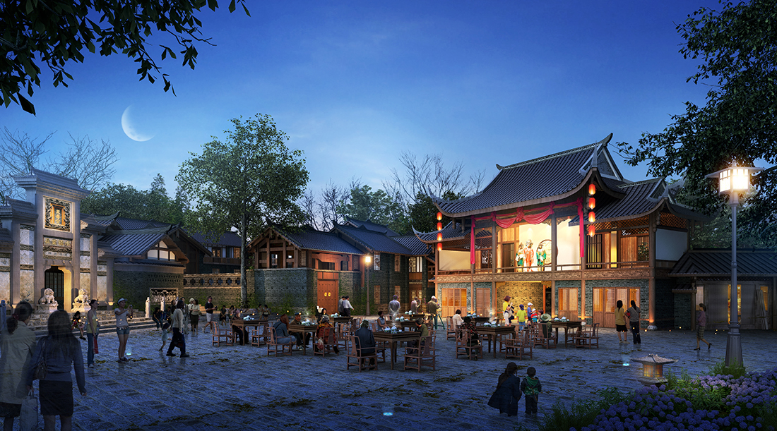 04萬壽宮戲臺(tái)及廣場效果圖