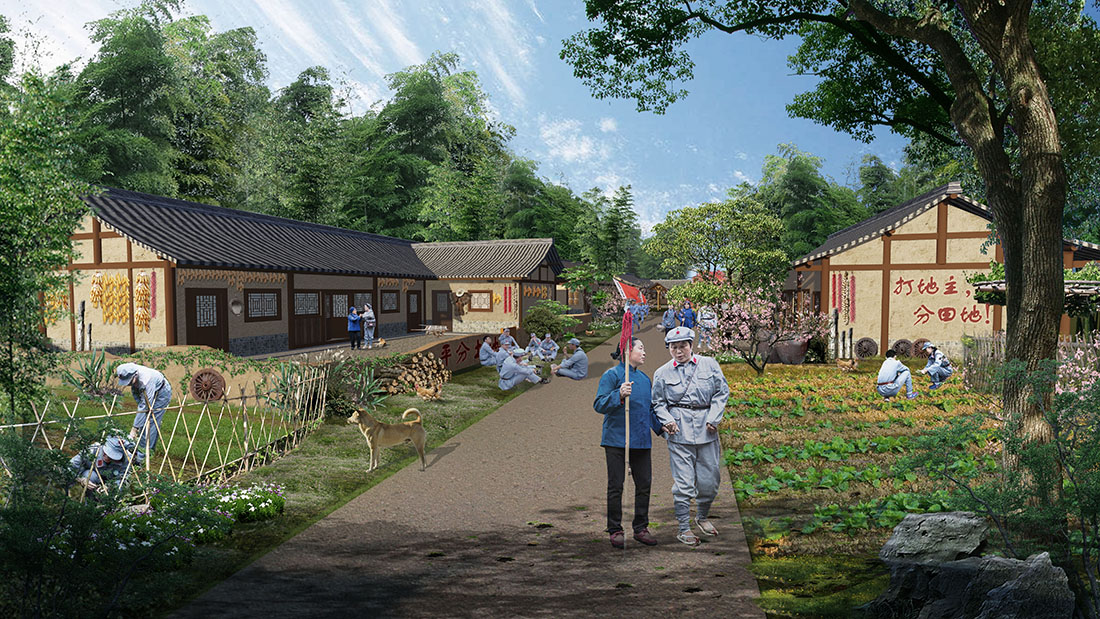 僰王山“策應(yīng)豐碑”游擊穿越體驗(yàn)園場(chǎng)景年代村效果圖 僰王山“策應(yīng)豐碑”游擊穿越體驗(yàn)園場(chǎng)景年代村效果圖