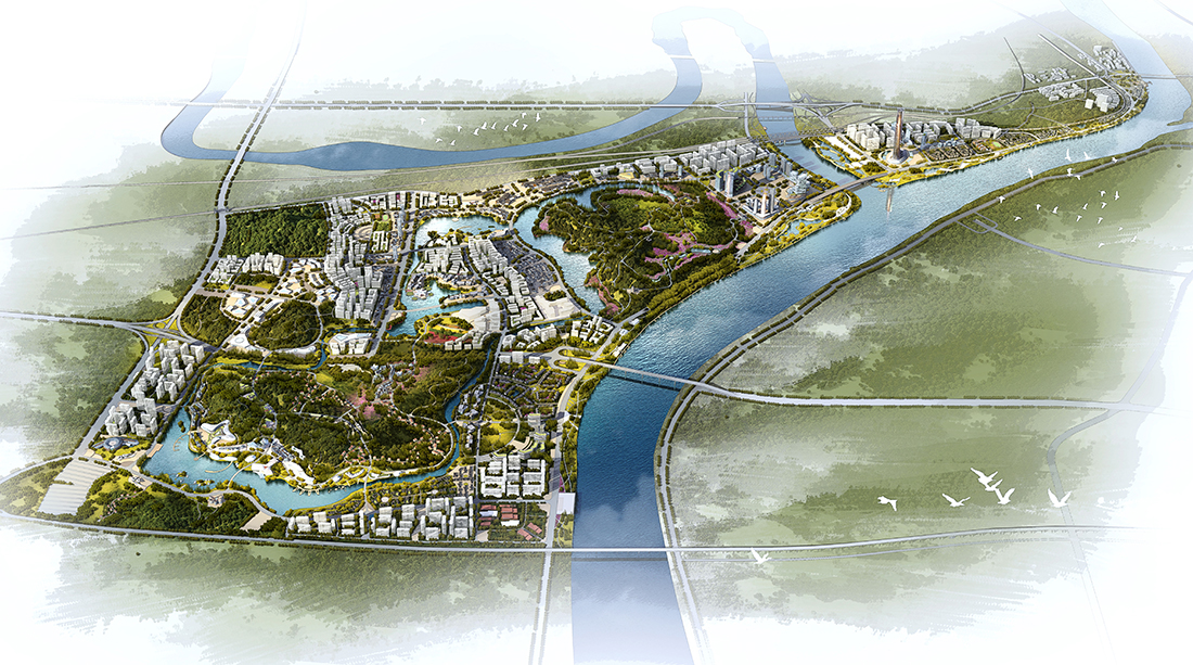 01 衡陽濱江新區(qū)規(guī)劃鳥瞰圖