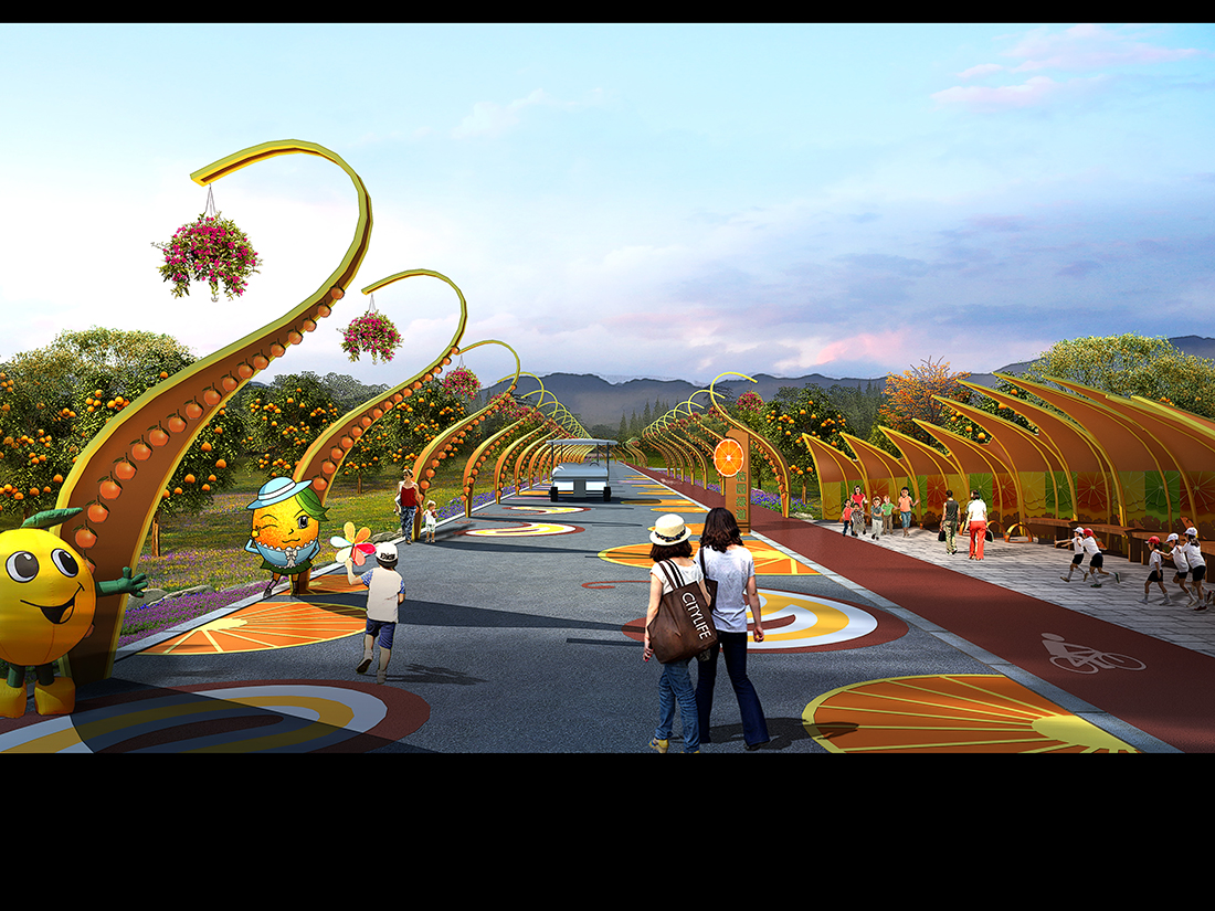 橘子景觀道設(shè)計圖