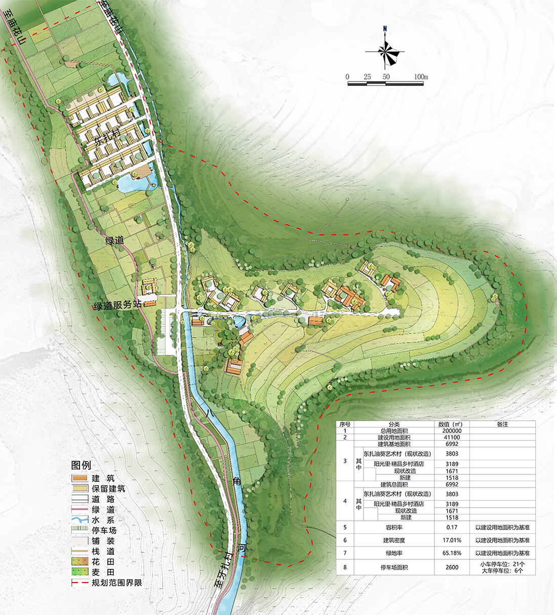 東扎溝向陽花開組團(tuán)總平面圖