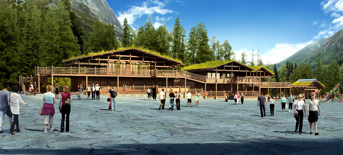 紅杉林旅游咨詢點(diǎn)效果圖