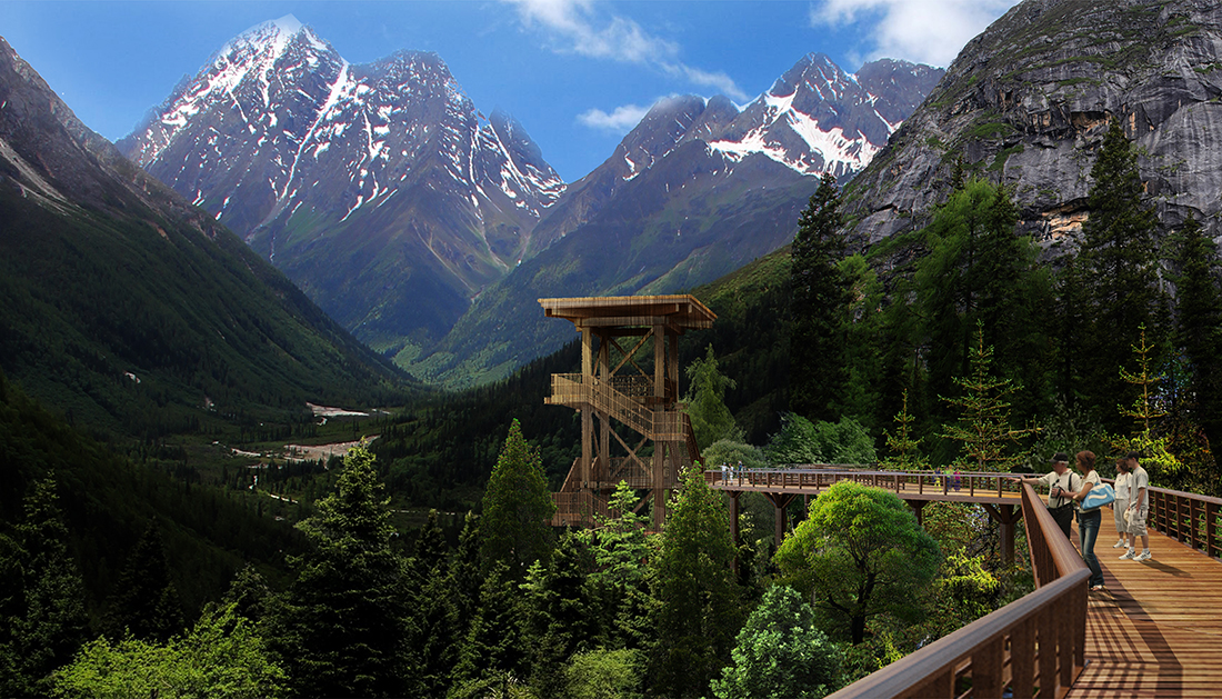 雙橋溝空中漫步道效果圖