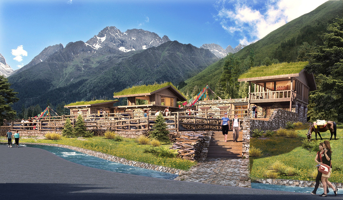 雙橋溝牛圈咖啡效果圖