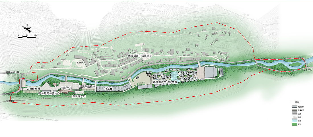 四姑娘山旅游綜合服務(wù)中心總平面規(guī)劃圖