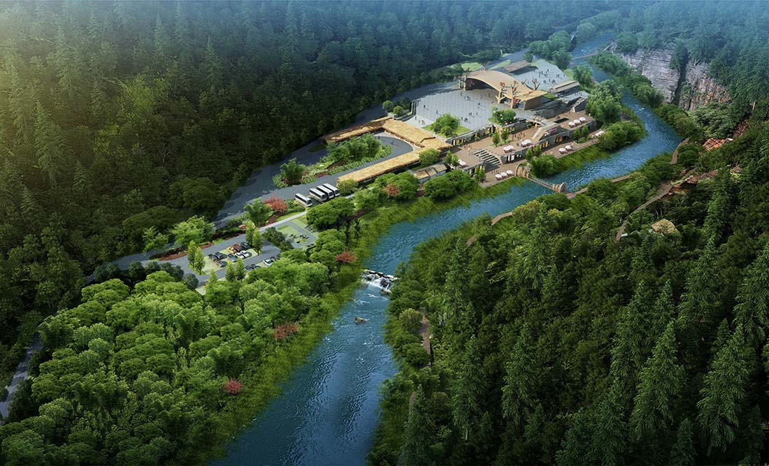 南門服務區(qū)鳥瞰圖