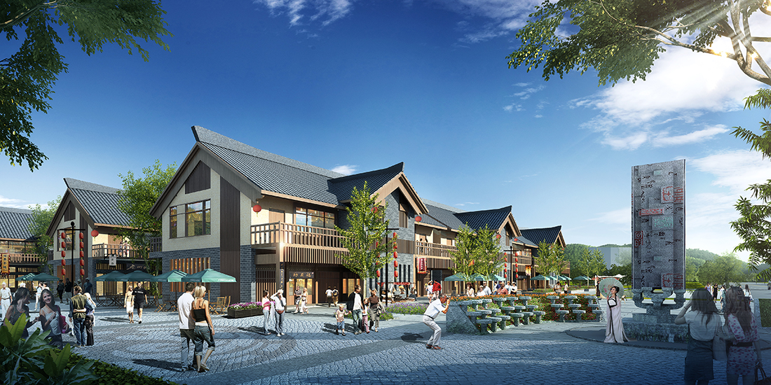 弭水橋村新建農(nóng)村聚居點(diǎn)效果圖