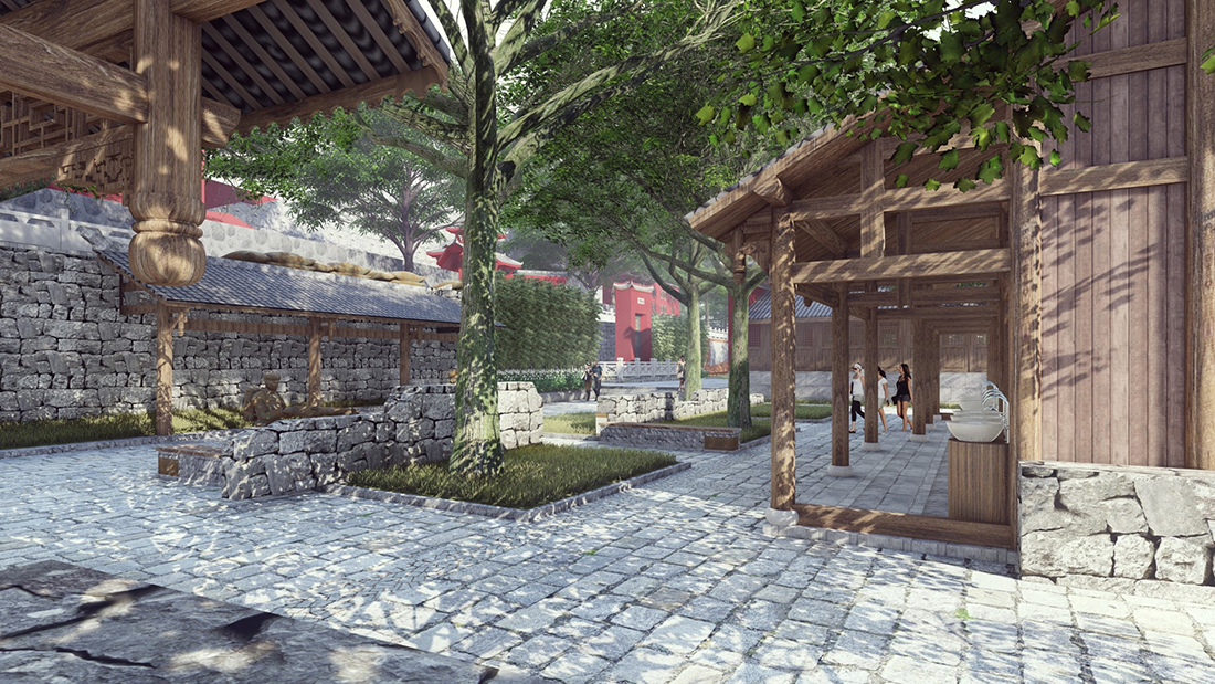 03-2瀘定橋景區(qū)河西街提升改造效果圖二 03-2瀘定橋景區(qū)河西街提升改造效果圖二