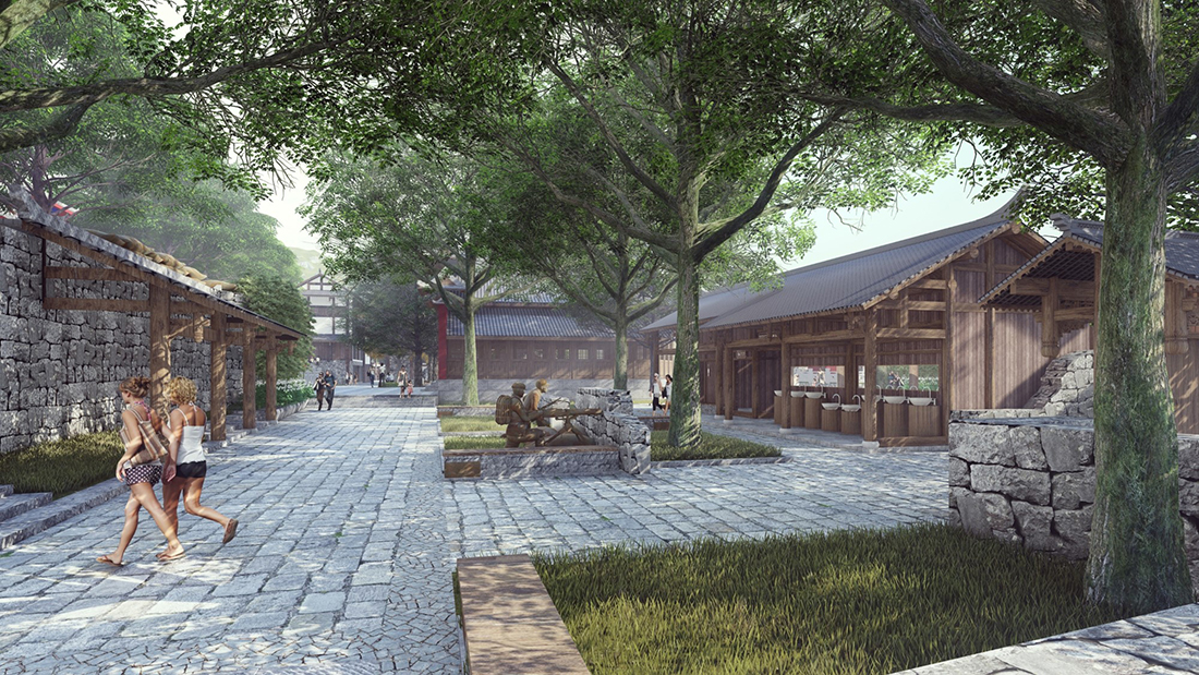 03-1瀘定橋景區(qū)河西街提升改造效果圖一 03-1瀘定橋景區(qū)河西街提升改造效果圖一